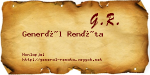 Generál Renáta névjegykártya
